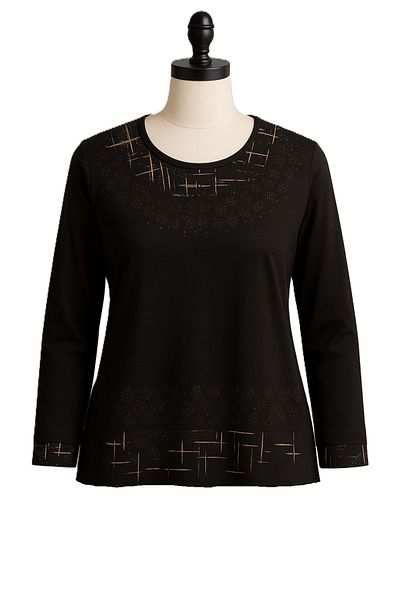 ÖZCAN Luxury Stone Embroidered Mother Combed Cotton