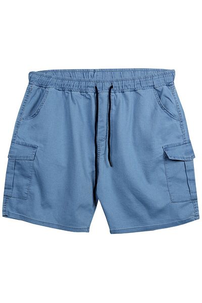 tambattal Plus Size Cargo Pocket Lycra Lace-Up Denim Shorts (Wide Comfortable Fit)