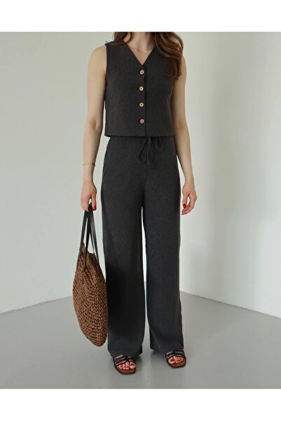Ekim Store Комплект з жилетки на ґудзиках та брюк