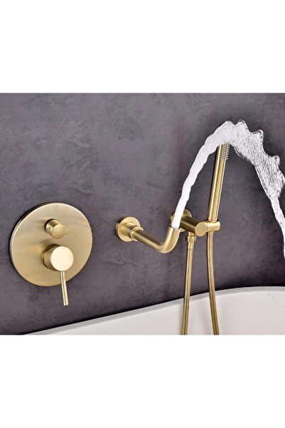 Blackswan Design Set baterie cada si baterie chiuveta, Blackswan, Tip M69, model auriu mat, dimensiune 20 cm