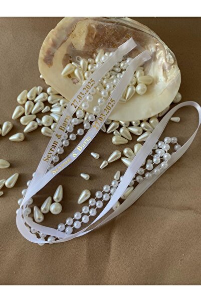 İsabella Accessories incili Isimli Yüzük Kurdelesi Söz - nişan kurdelesi Dökü...