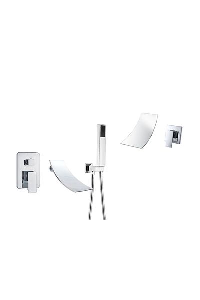Blackswan Design Bathtub and sink mixer set, Blackswan, Type M2, shiny chrome model, size 18 cm