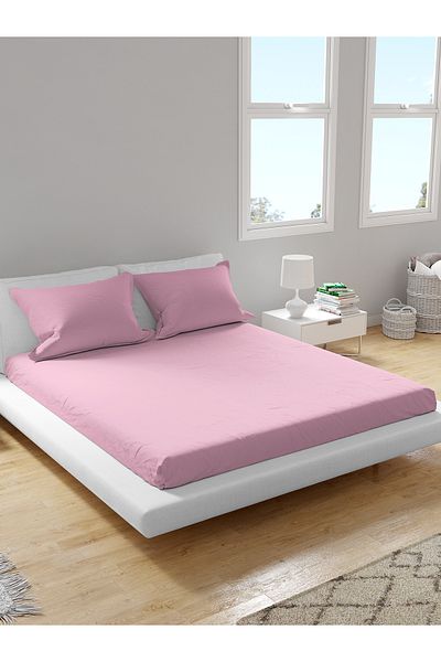 femmhome Premium 100% Cotton Akfil Elastic Sheet Set Single/Double/Twin (90/100/120/160/180) Flat Colors M-Z