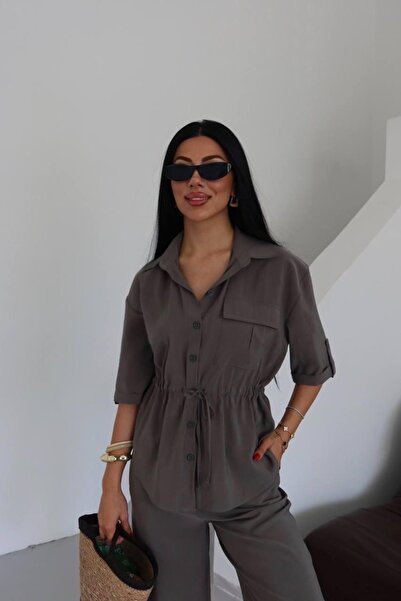 Ekim Store Комплект сорочка-штани в клітинку