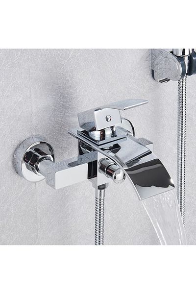 Blackswan Design Bathtub faucet, Blackswan, Type M84, shiny chrome model, size 23 cm