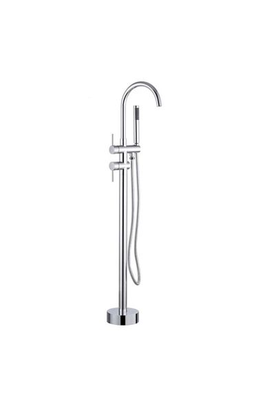 Blackswan Design Free standing bathtub faucet, Blackswan, Type M49, shiny chrome model, size 110 cm