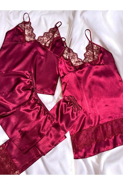 SATTENS Nightgown - Bordeaux - Basic