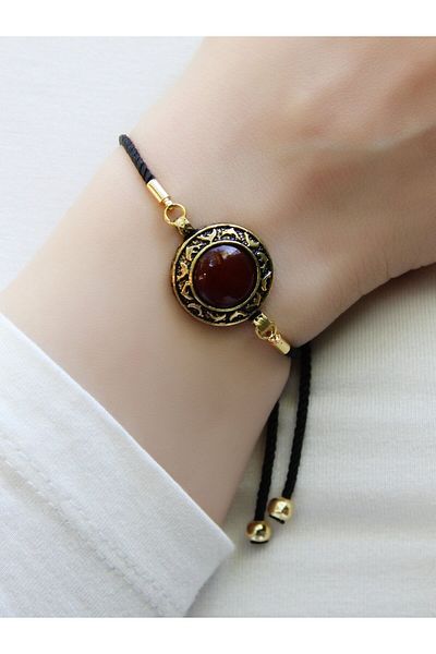 esha Bracelet - Black - Natural Stone