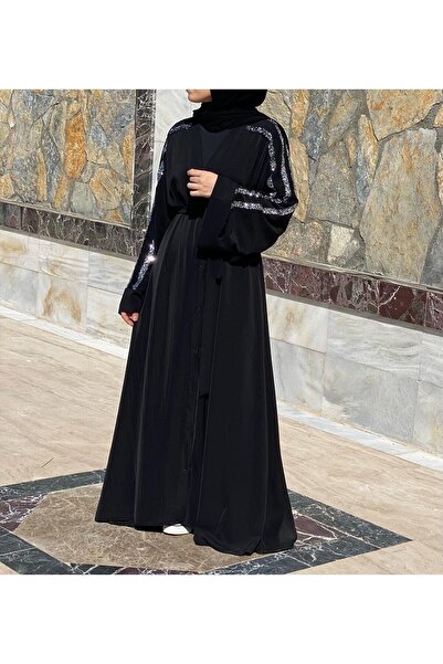 NAKŞİDİL Pul Payet Detaylı Ferace