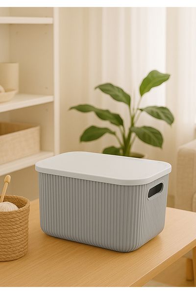 HOMİNG Multi-Purpose Organizer with Lid Box-box-jewelry Makeup Bathroom Kitchen Organizer 6.2 Lt