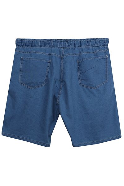 tambattal Plus Size Lycra Lace-Up Denim Shorts (Wide Comfortable Fit)