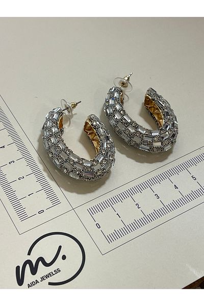 Rupen Kraft Large Size Stone Ring Evening Dress Earrings Design Earrings