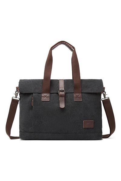 SMART BAGS C-Active Waterproof Canvas Briefcase with Shoulder Strap