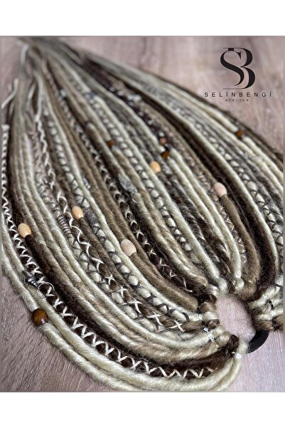 Selin Bengi 36-Piece Rasta Buckle 50cm - Platinum & Light Ashy Auburn & Dark Auburn