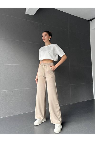 HR Collection Γυναικείο παντελόνι Modal Palazzo