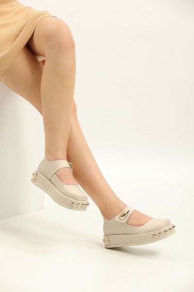 CICIKIZ Stone Detail Banded Skin Women's Loafer
