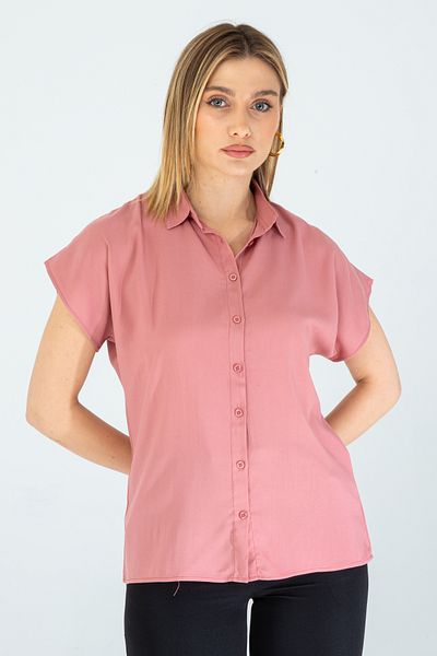 Nuevo Cămașă de damă cu mânecă liliac Dusty Rose din viscoză