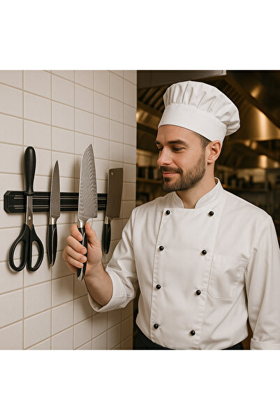 Veliday Mıknatıslı Bıçak Askısı Bıçak Tutucu Bıçak Standı Bıçaklık 55 Cm Güçlü Mıknatıs