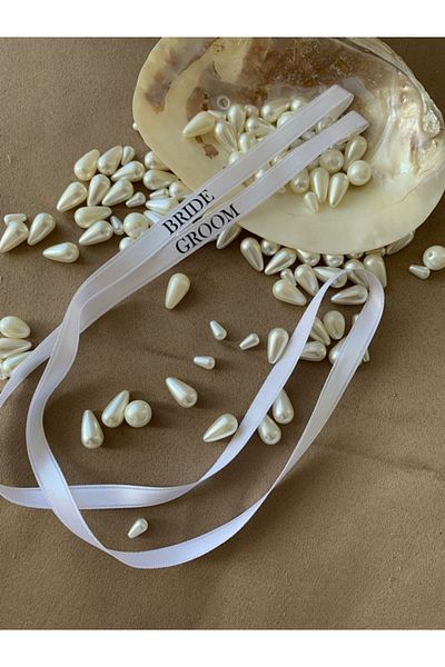 İsabella Accessories Κορδέλα αρραβώνων για νύφη και γαμπρό Σατέν κορδέλα υπόσχεσης