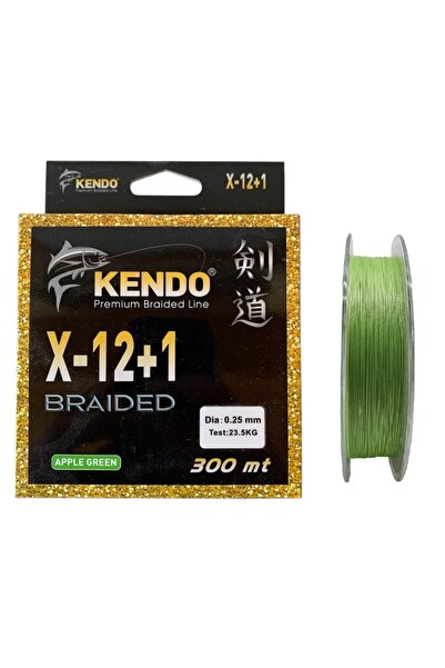 Kendo X-12 1 Braided 300mt 0.25mm Apple Green Örgü Ip Misina