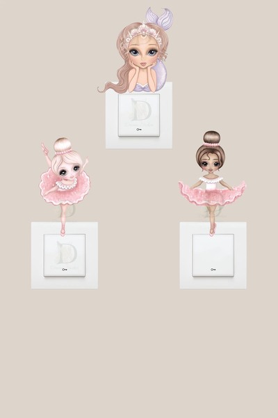 KT Decor Комплект от 3 стикера за контакти Peri Collection