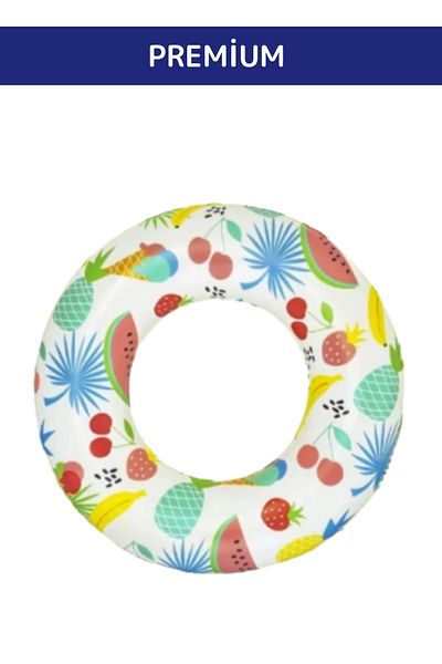 HOBİ CONDİ Premium Special Durable 80 kg 176 Lbs Children 3-6 Years Old 61 cm Fruit Pattern Sea Pool Bagel