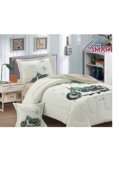 ROYAL ROSE 4-Piece Reversible Medium Fill Baby Duvet and Comforter Set with Fitted Sheet 170*230cm