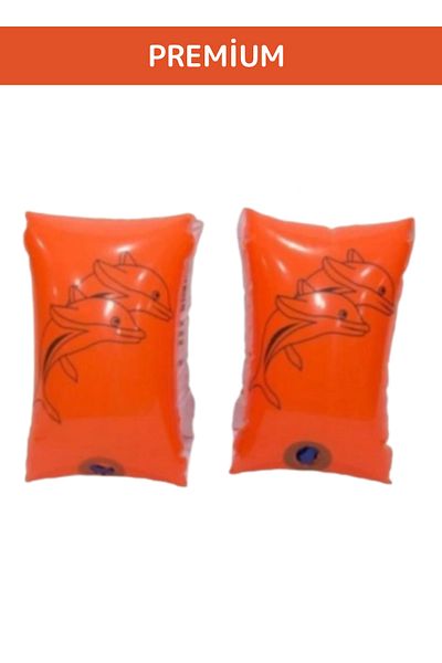 HOBİ CONDİ Premium Dolphin Beginner Level Double Knuckle 3-6 Years Old Children's Sea Pool Swimming Learning Inflatable Arm Sleeve