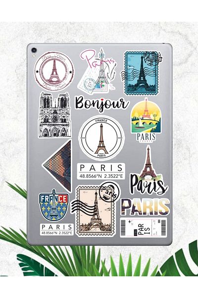 hediyenebak Paris France Sticker Set |   Laptop Agenda Pc Tablet Phone Notebook Sticker Bullet Journal