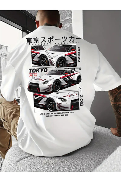 Racıng Tokyo Racing Дизайн RACING 100% бавовна Преміум футболка