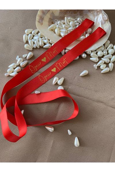 İsabella Accessories Κορδέλα αρραβώνων Κόκκινη φαρδιά κορδέλα Υπόσχεση Κορδέλα αρραβώνων
