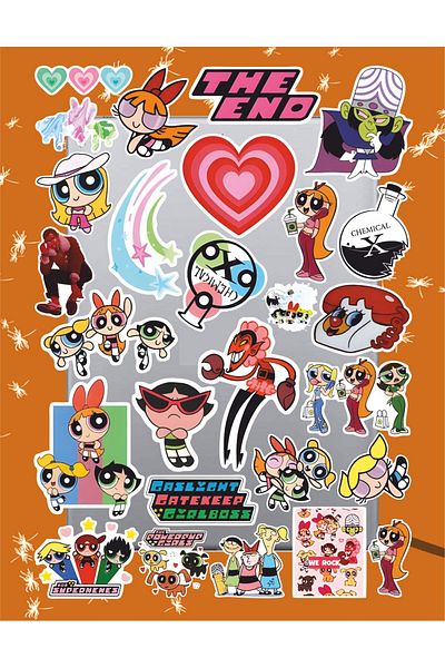 hediyenebak Powerpuff Girls Series 2 Sticker Set |   Laptop Agenda Pc Tablet Phone Notebook Sticker Bullet Journal
