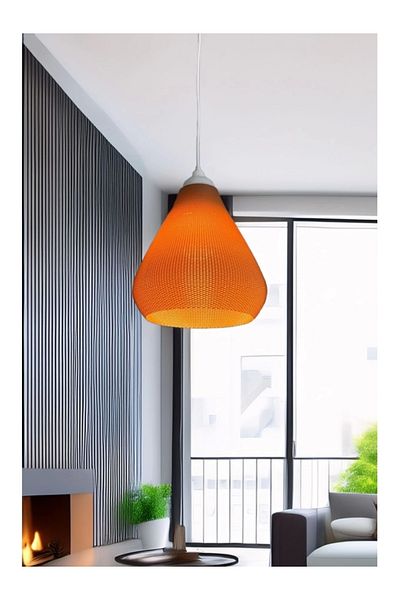 Findify Store Modern Pendant Lamp Knitted Design Chandelier Medium Size Coffee Living Room Living Room Study Room Vegan Pla