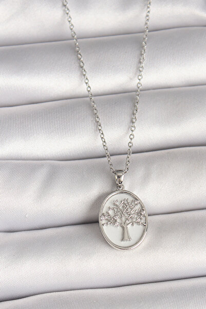 Skygo 316L Steel Silver Color Chain Zircon Stone Embroidered White Enamel Tre...