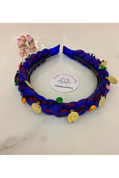 FAMU PAZARLAMA Black Sea Blue Crown Beaded