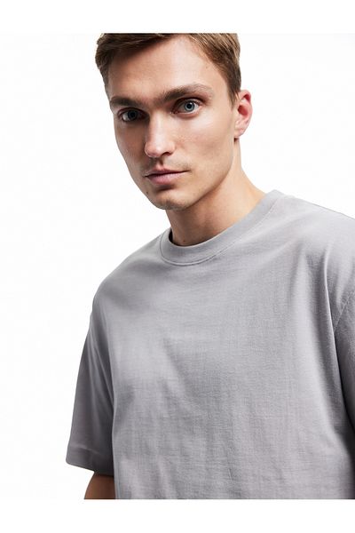 Koton Short Sleeve Cotton Crew Neck Basic Oversize T-Shirt