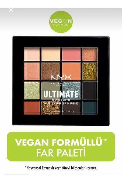 NYX Frofessi̇onal Makeup Utopia Ultimate Eyeshadow Palette 16 Pack with Vegan Formula