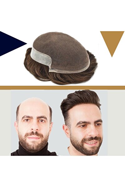 İNTERPROTEZ Protez Saç Ancore- 8x10 - Renk Koyu Kestane Ince Telli Her Yöne T...