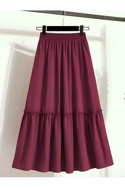 Modamorfo Φούστα αλεξίπτωτου με ελαστική μέση - Claret Red