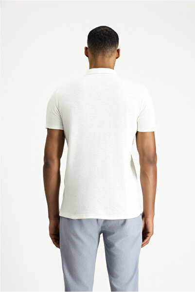 Kiğılı Μπλουζάκι Polo Neck Slim Fit Slim Fit Linen Blend T-shirt