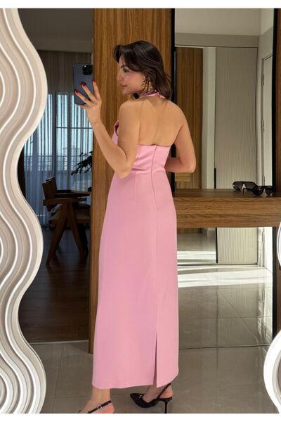 Masspera Boyundan Askılı Maxi Boy Elbise