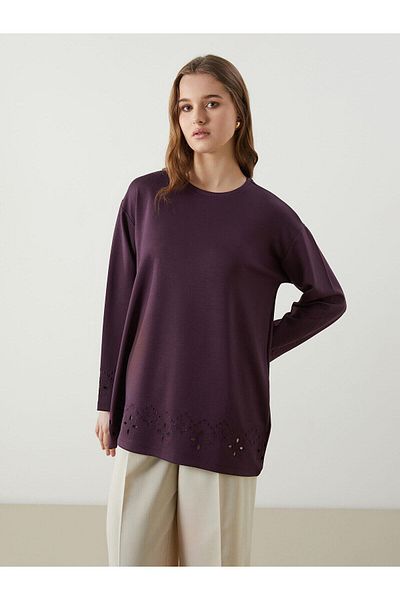 LC Waikiki Γυναικείο χιτώνα LCWAIKIKI Classic Crew με κέντημα (S5)