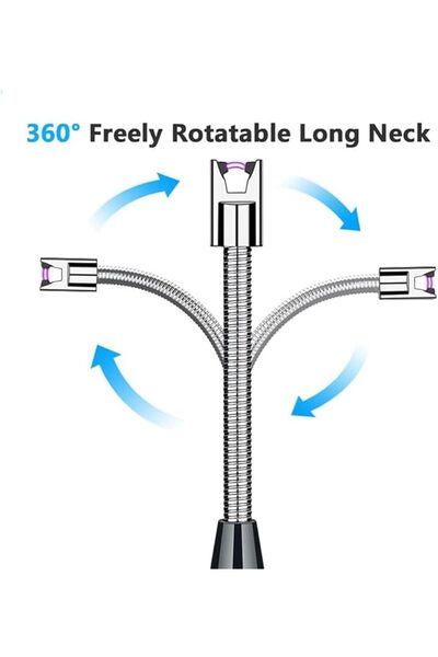 Other Electric Arc Bbq Lighter Rechargeable Windproof Flameless Igniter 360° Rotating(COLOR MAY VARY)