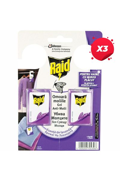 Raid X3 - RAID ANTIMOLII GEL 2PCS LAVENDER