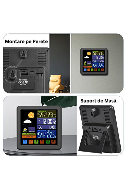 Velixo Wireless Weather Station with Sensor, LCD Touch Screen, Temp & Humidity, Forecast, Clock, Alarm