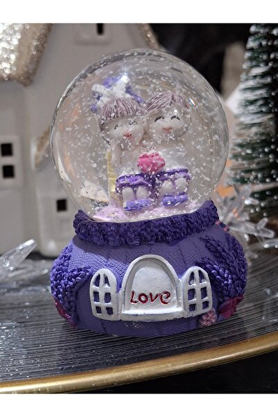Zeyn Mini kar küresi sevgili mor