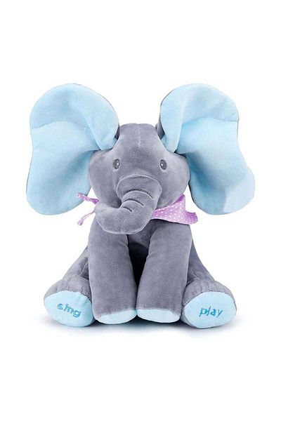 BaoBao Gray plush elephant 19cm Baobao with sounds - interactive and fluffy toy for children
