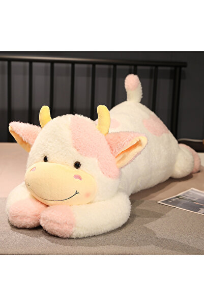 Choice 90 سم وردي ساخن 1 قطعة 90 سم ألعاب محشوة على شكل بقرة حليب جميلة دمى ح...