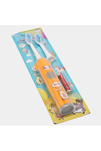 ABYZ Electric toothbrush for children with 2 heads and battery included, Orange color
