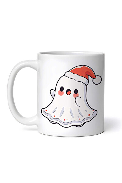 OEM Cană albă personalizată, Running Christmas Ghost, INOVATIX®. 330ml